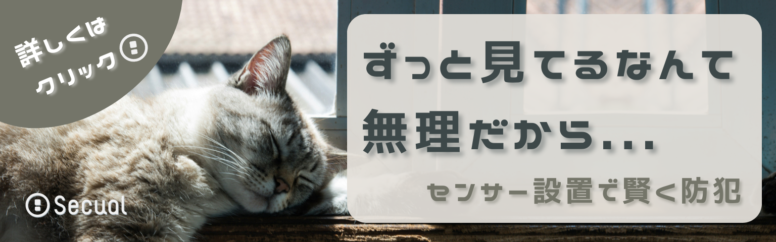 ずっと見てるなんて無理だから…センサー設置で賢く防犯