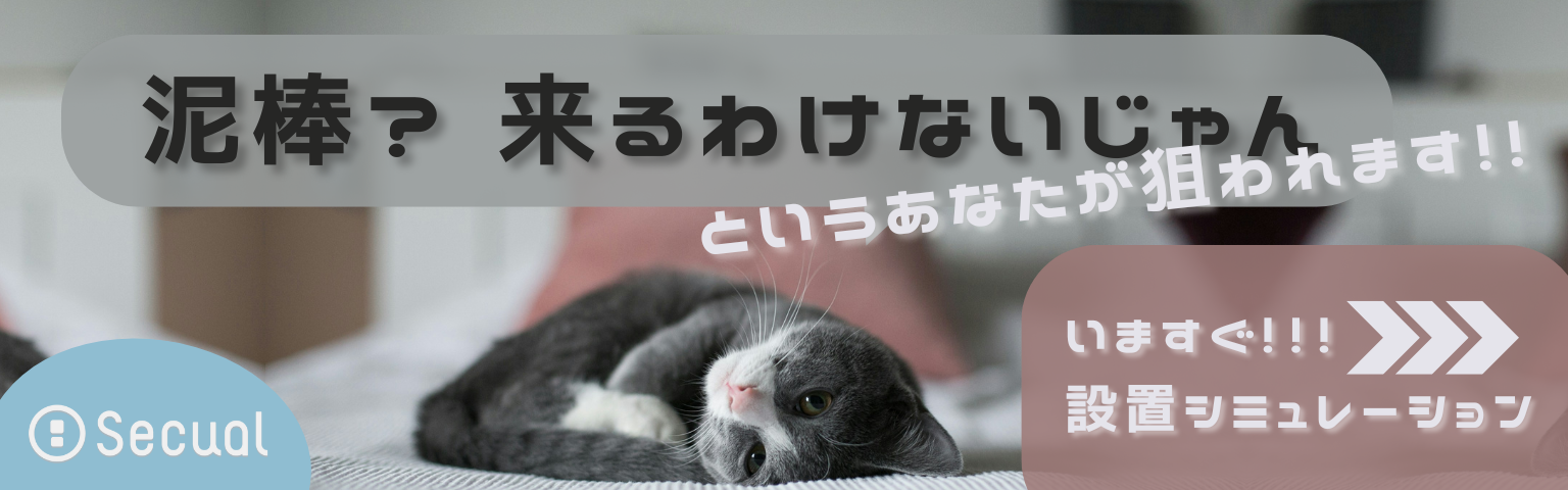 泥棒? 来るわけないじゃん というあなたが狙われます!!